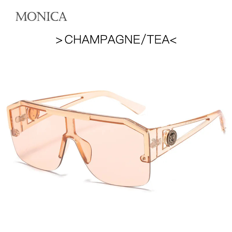 Luxury Oversized Men Sunglasses Brand Designer Sun Glasses For Women Fashion Gradient Square Shades