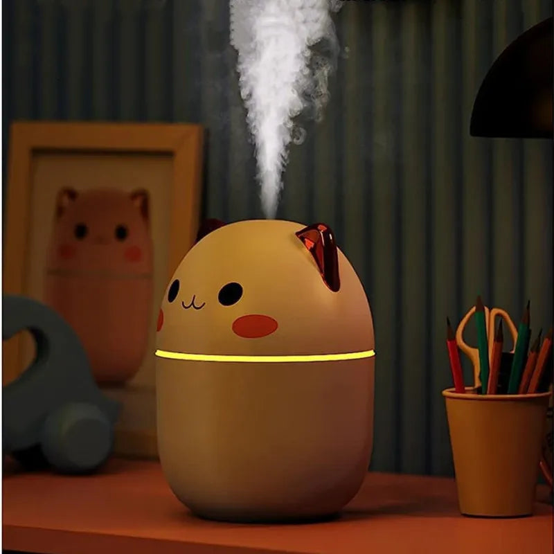 Hot Sale 250ml Cute Cat Air Humidifier Diffuser USB Mist Maker Mini Humidificador with Night Light