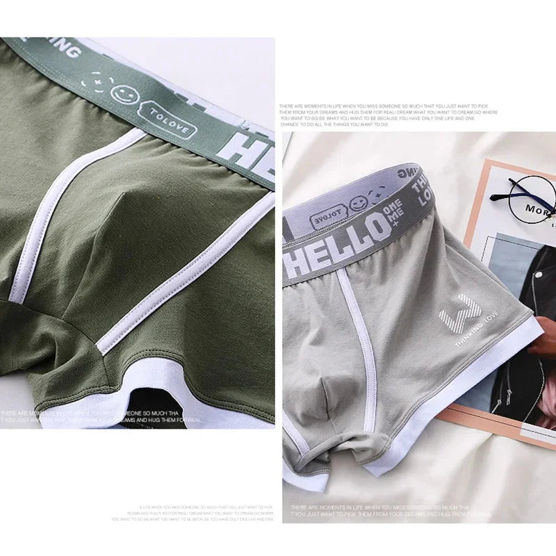 Men Panties Cotton BoxerShorts Man Underwear Mens Boxers Breathable U Convex Male Underpants Sexy Plus Size cuecas calzoncillos
