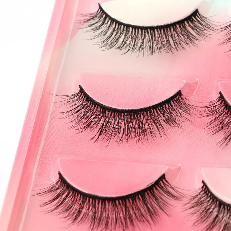 3/5 Pairs Fake Lashes Natural Long False Eyelashes Extension Fluffy 3D Mink Lashes Wispy Strip Eyelashes Makeup Tools maquillaje