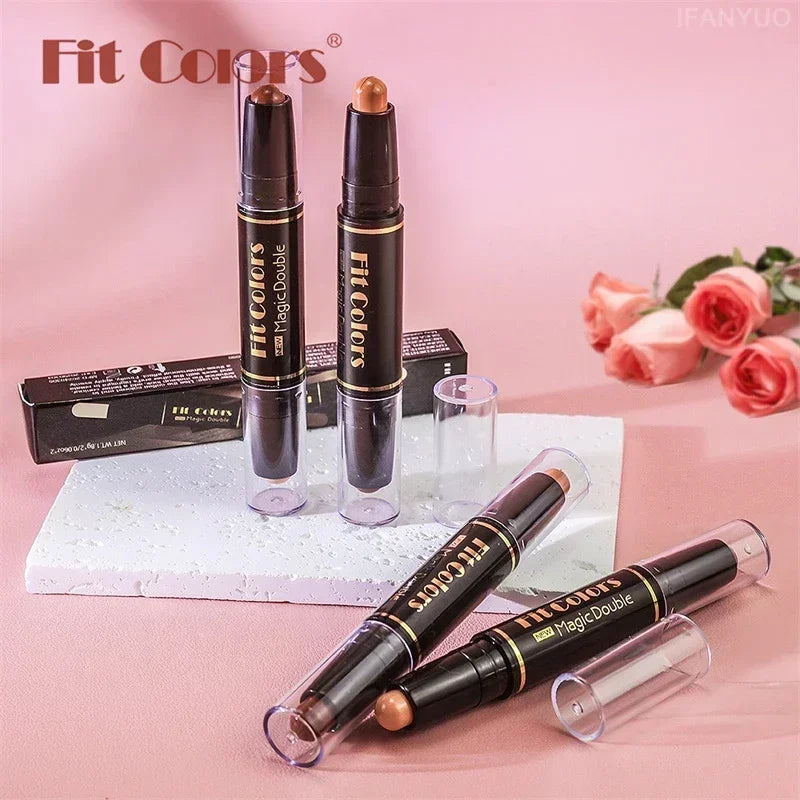 Double-ended Dual-purpose High-light Trimming Stick Three-dimensional Contour Nose Shadow Facial Shape Pencil Face Makeup Stick