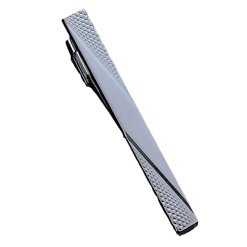 New Metal Gold Color Tie Clip With Chain For Men Wedding Necktie Tie Clasp Clip Gentleman Ties Bar Tie Pin For Men's Accessories
