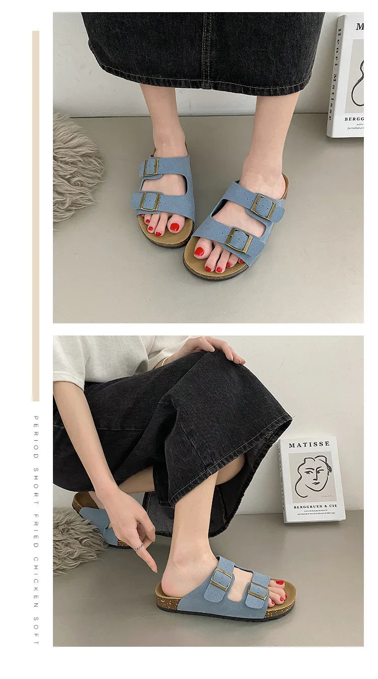 Litfun Fashion Clogs Sandals For Men Woen Summer Cork Footbed Outdoor Beach Slippers Orthopetic Mules Sandal With Arch Support