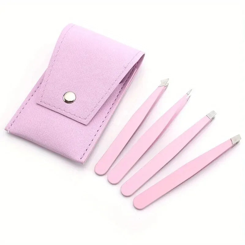 Eyebrow Tweezer Beauty Fine Hairs Puller Stainless Steel Slanted Brow Clips Hair Removal Makeup Tools