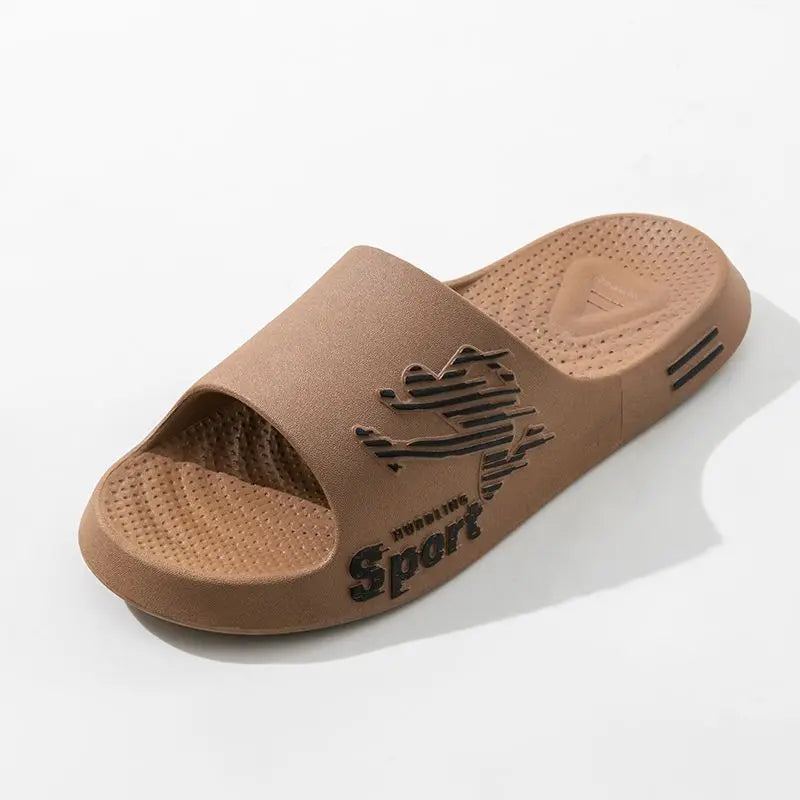 New Trend Men's Slippers Home indoor anti slip soft sole pvc slippers Summer sports style Outdoor Casual Beach Flip Flops Sandal