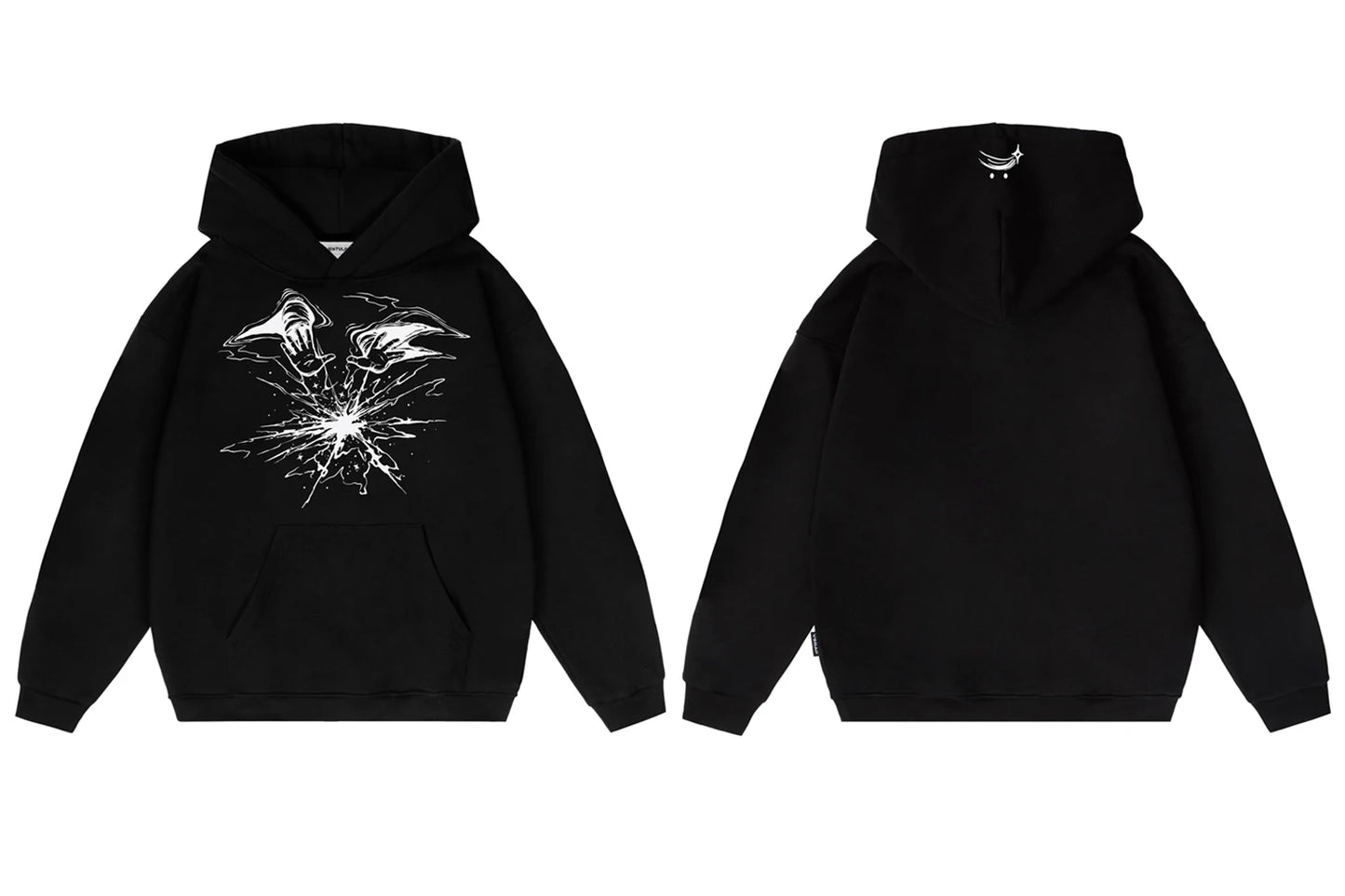 Punk Lyrical Print Clothing Oversized Hip Hop Pullover Streetwear Men's Hoodies Harajuku Fashion Tops Goth Hooded Sweatshirt Y2K