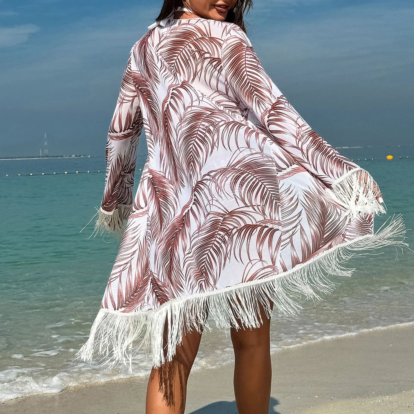 2024 Three Pieces Bikini Set Cover Up Swimwear High Waisted Bikini Set Women's Swimwear Print For Female Bath Suit Tropical