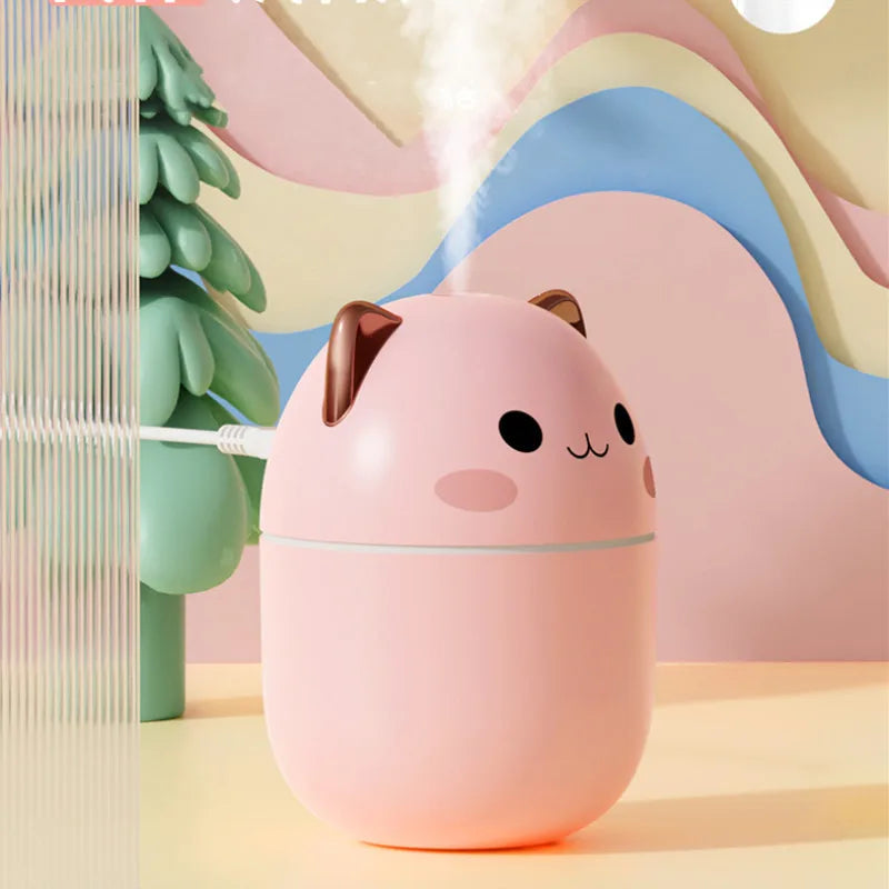 Hot Sale 250ml Cute Cat Air Humidifier Diffuser USB Mist Maker Mini Humidificador with Night Light