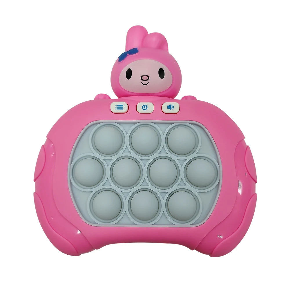 New Sanrio Stitch Quick Push Bubbles Game Machine for Kids Fun Whac-A-Mole Squeezer Anti Stress Sensory Fidget Toy New Gifts