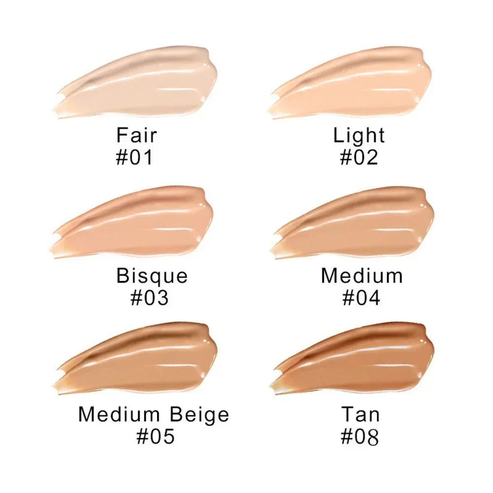 30ml Matte Liquid Foundation 6 Colors Natural Concealer Oil Control Waterproof Lasting Full Coverage Facial Base Makeup Cosmetic