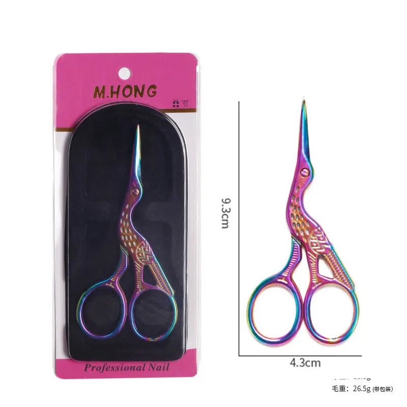 Eyebrow Scissor Makeup Eyelash Trimmer Nose Facial Hair Remover Multifunctional Scissors Stainless Steel Nail Cuticle Tools