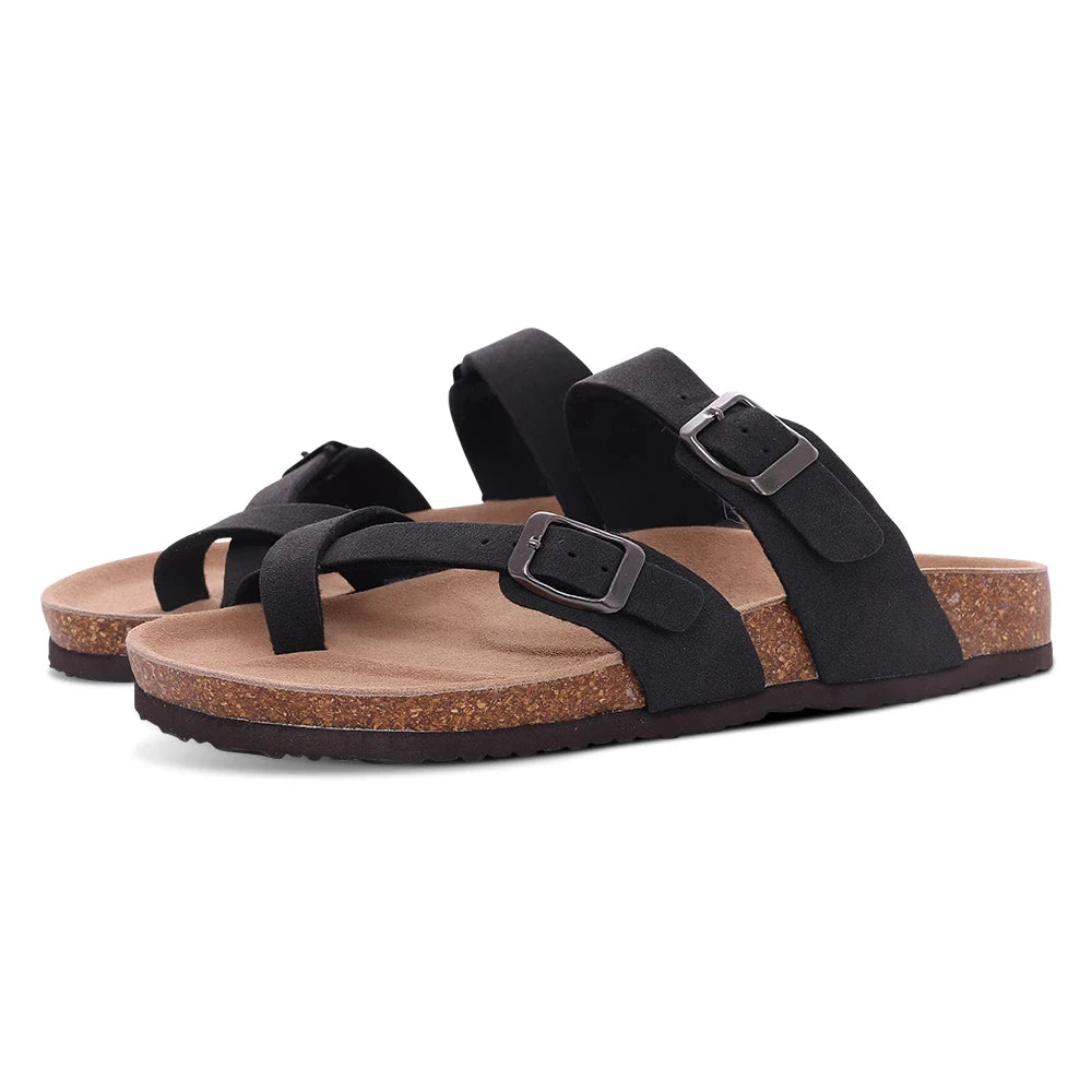 Litfun Fashion Clogs Sandals For Men Woen Summer Cork Footbed Outdoor Beach Slippers Orthopetic Mules Sandal With Arch Support