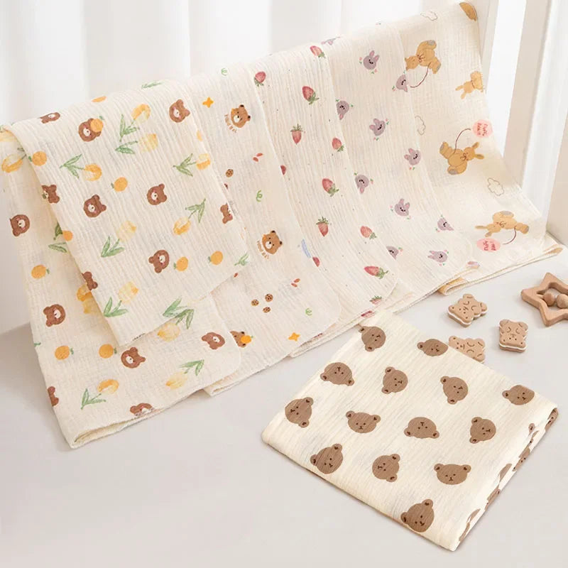 80x80cm Baby Receive Blanket for Newborn Cotton Muslin Swaddle Blanket Bedding Infant Bath Towel Baby Items Mother Kids