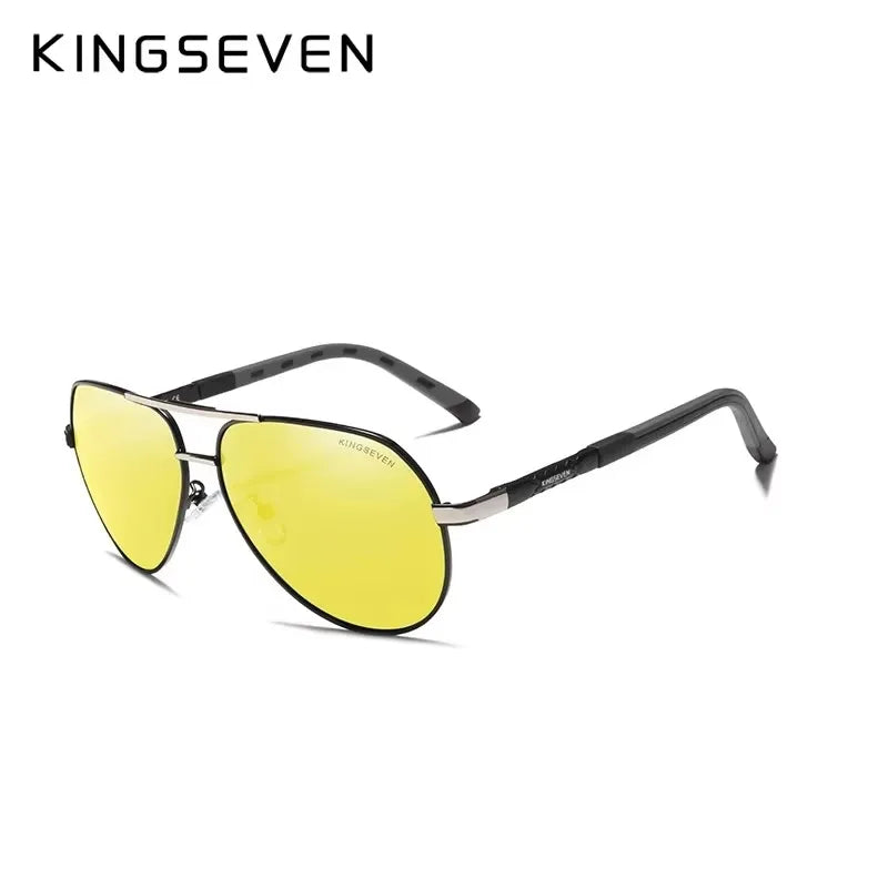 KINGSEVEN Brand Classic Pilot Men Sunglasses Polarized UV400 Lens Luxury Retro Driving Glasses Women Large Frame Causal Eyewear