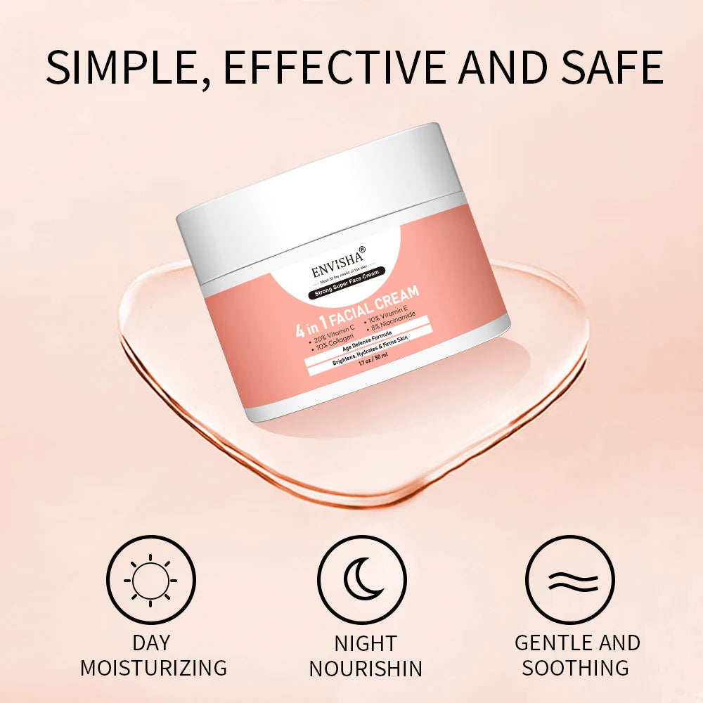 Collagen Facial Cream Face Skin Care Anti-Aging Wrinkle Whitening Deeply Moisturizing Shrink Pores Hyaluronic Acid Niacinamide