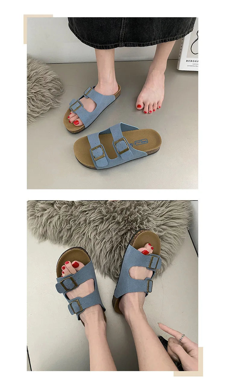 Litfun Fashion Clogs Sandals For Men Woen Summer Cork Footbed Outdoor Beach Slippers Orthopetic Mules Sandal With Arch Support