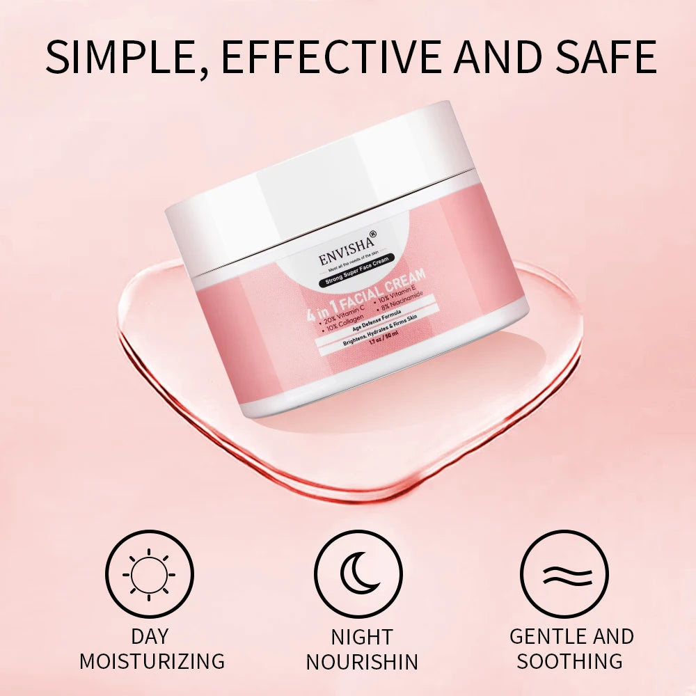 Collagen Facial Cream Face Skin Care Anti-Aging Wrinkle Whitening Deeply Moisturizing Shrink Pores Hyaluronic Acid Niacinamide