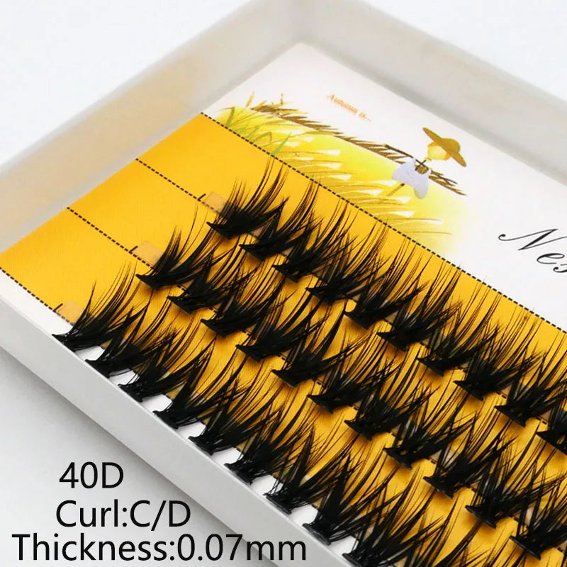 20D/30D Mink Eyelashes 1 Box/60 Bundles Natural Eyelash extension 3D Russia Individual Eyelash Cluster Makeup Tools Lashes Cilia