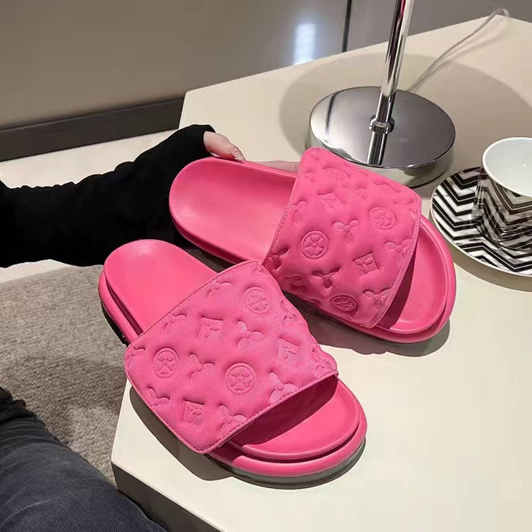 Flat Luxury Designer Shoes Summer Brand Desinger Fashion Women Sandal Casual Slides Slipper Outdoor Female Flip Flops