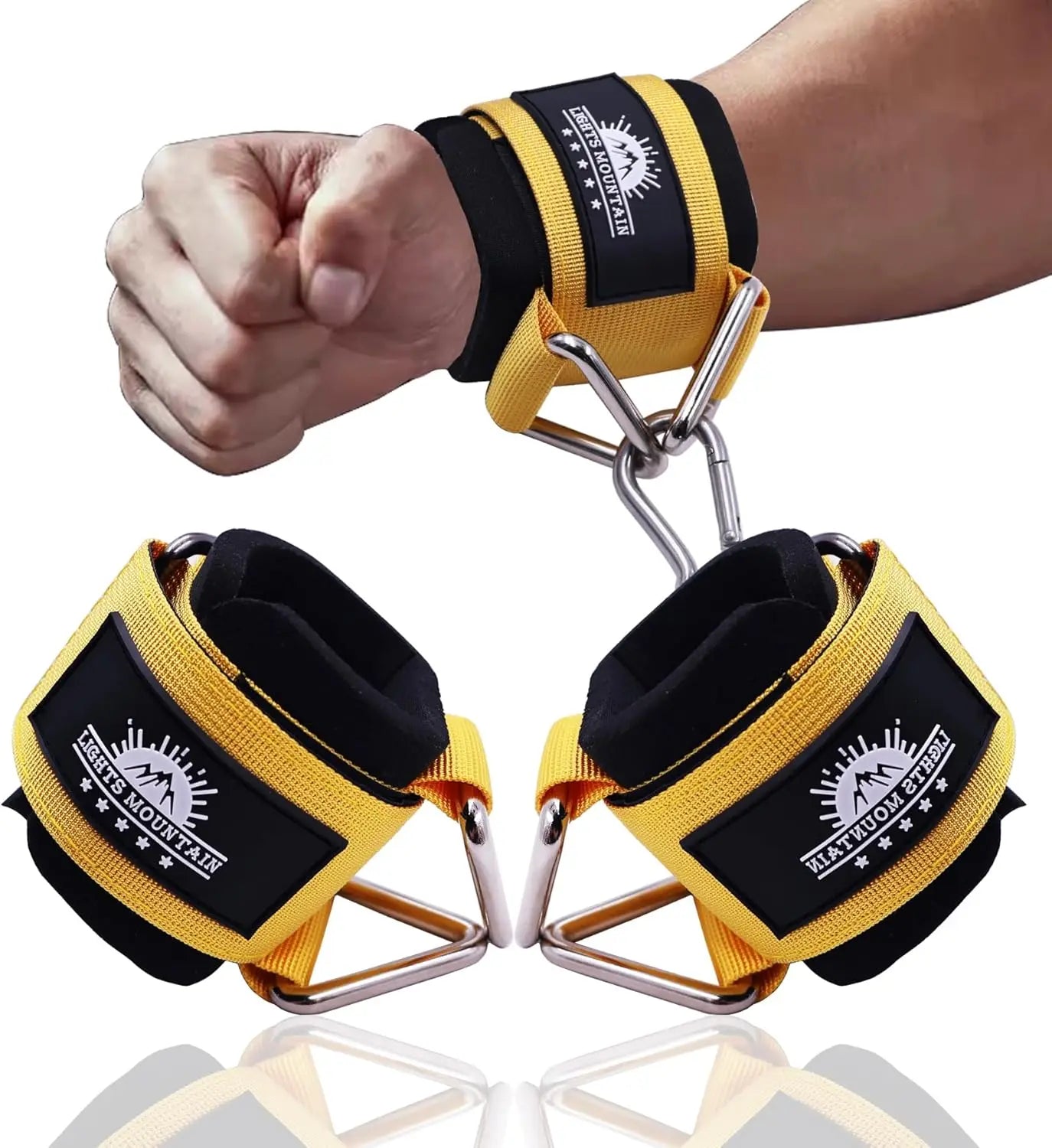 Adjustable Wrist Cuffs Neoprene Padded Straps for Cable Machines Resistant Band Strength Training Fitness Equipment