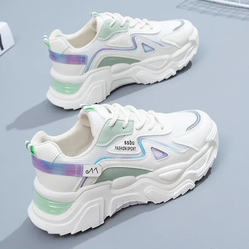 Women's Sneakers Women Platform Flat Shoes for Women Shoes white Casual Trainers Ladies Chunky Sport Shoes Female