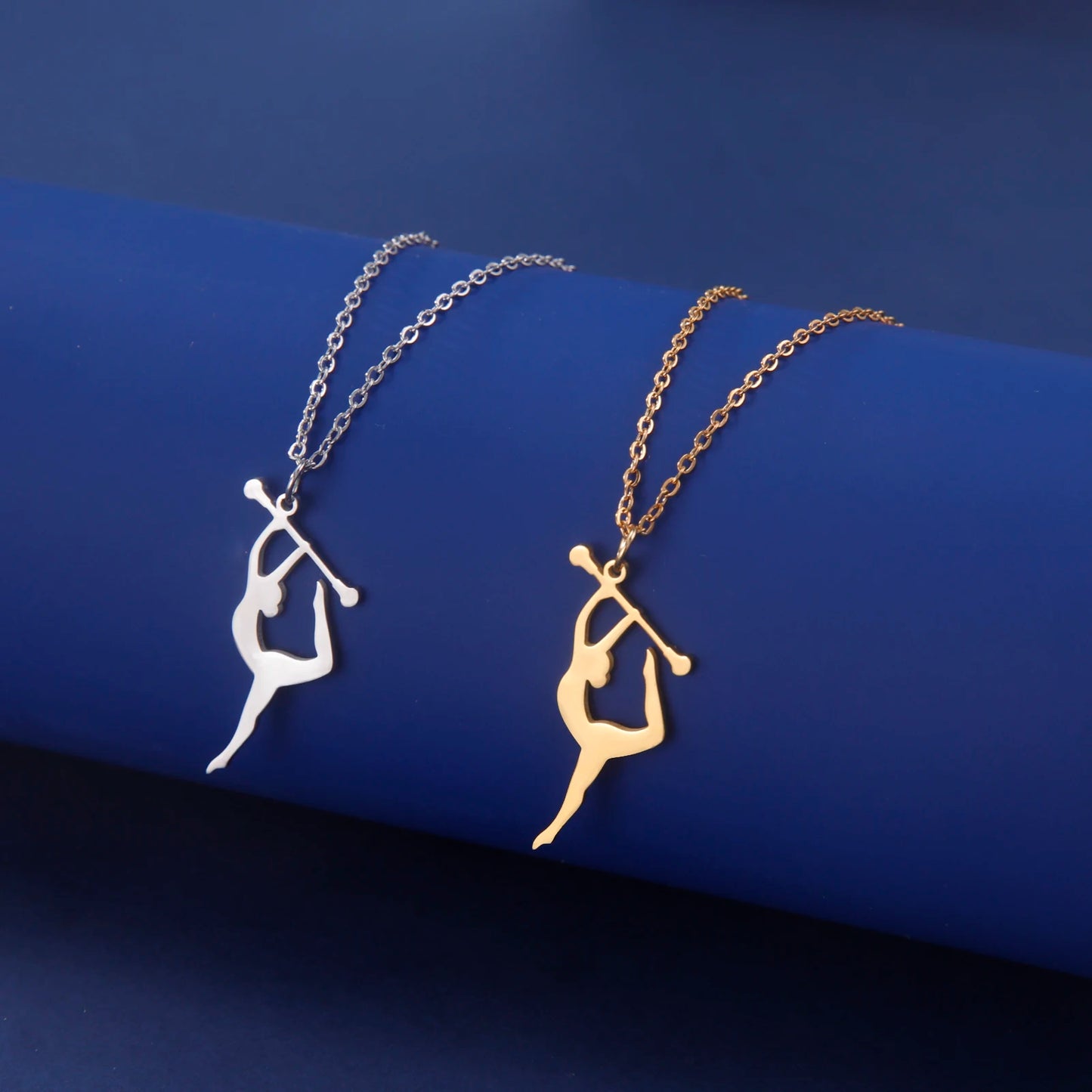 Rhythmic Gymnastics Necklace Women Trend 2025 Gymnast Stainless Steel Jewelry BFF Dancer Girl Sport Accessories Mother Day Gift
