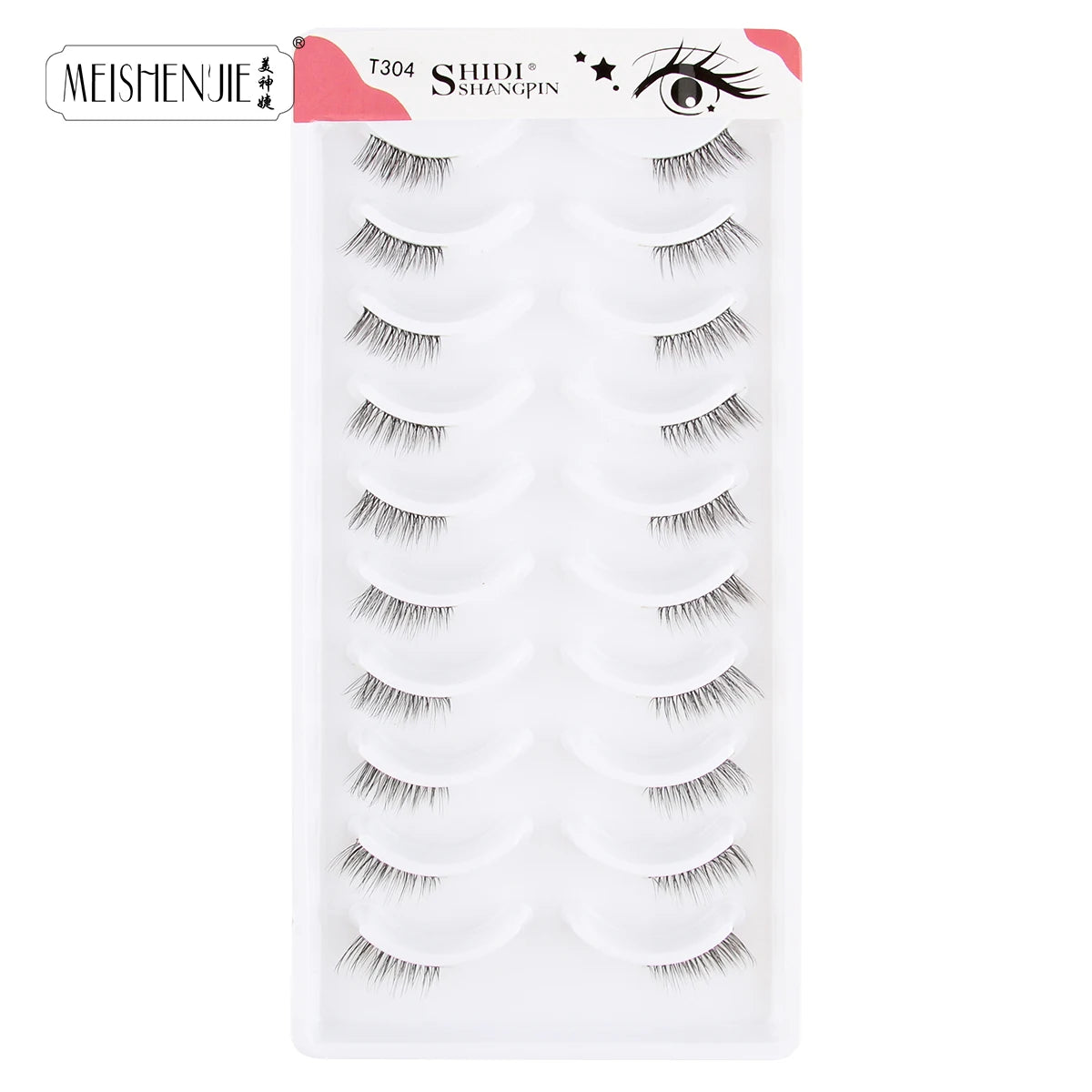 MEISHENJIE New 10 Pairs Half Lashes Natural Long 3d Mink False Eyelashes Reusable Fluffy Faux Cils Extension Makeup Tools Lashes