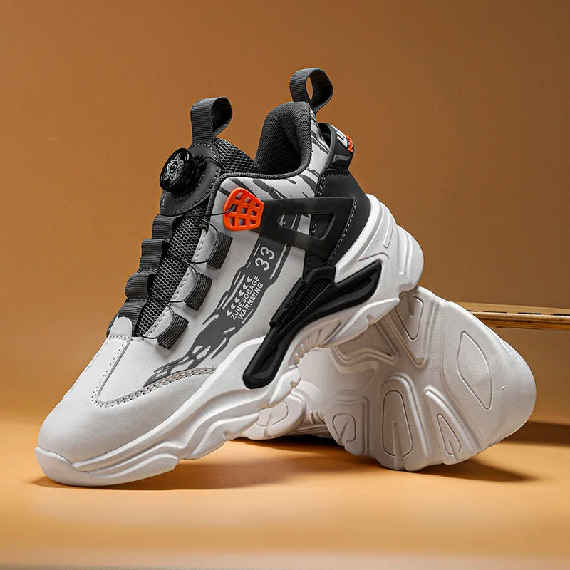 Swivel Buckle Mens Sneakers Spring New Light Adult Sport Shoes Casual Breathable Running Trainers Versatile Daddy Shoes