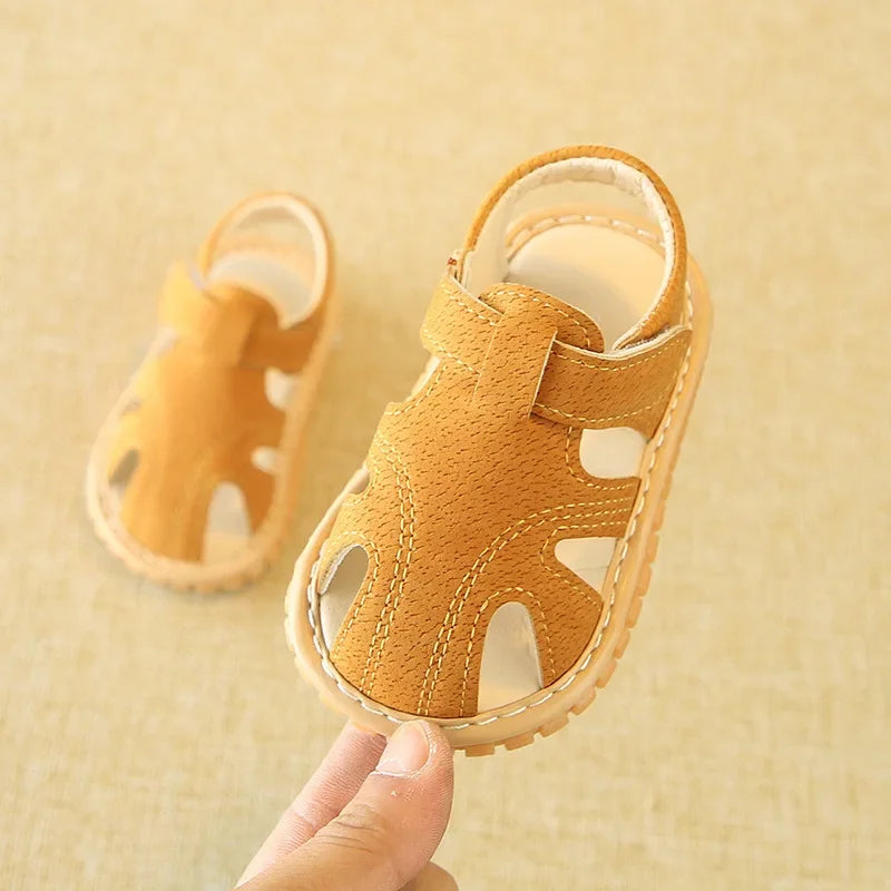 New Baby Shoes First Shoes Newborn Boy Girl First Walkers Indoor Non-slip Baby Sandals Rubber Sole Summer Beach Infant Sandal