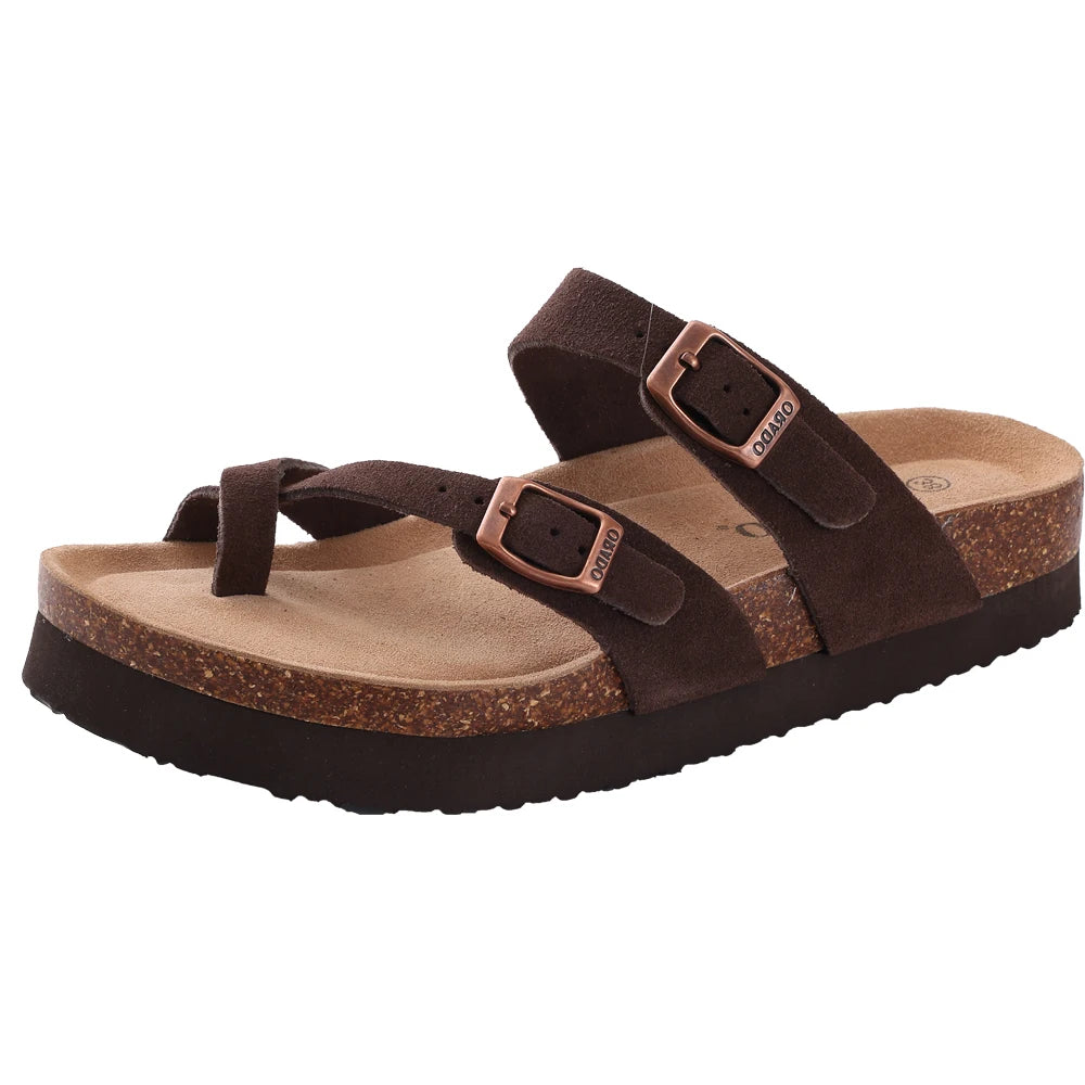 Litfun Fashion Clogs Sandals For Men Woen Summer Cork Footbed Outdoor Beach Slippers Orthopetic Mules Sandal With Arch Support