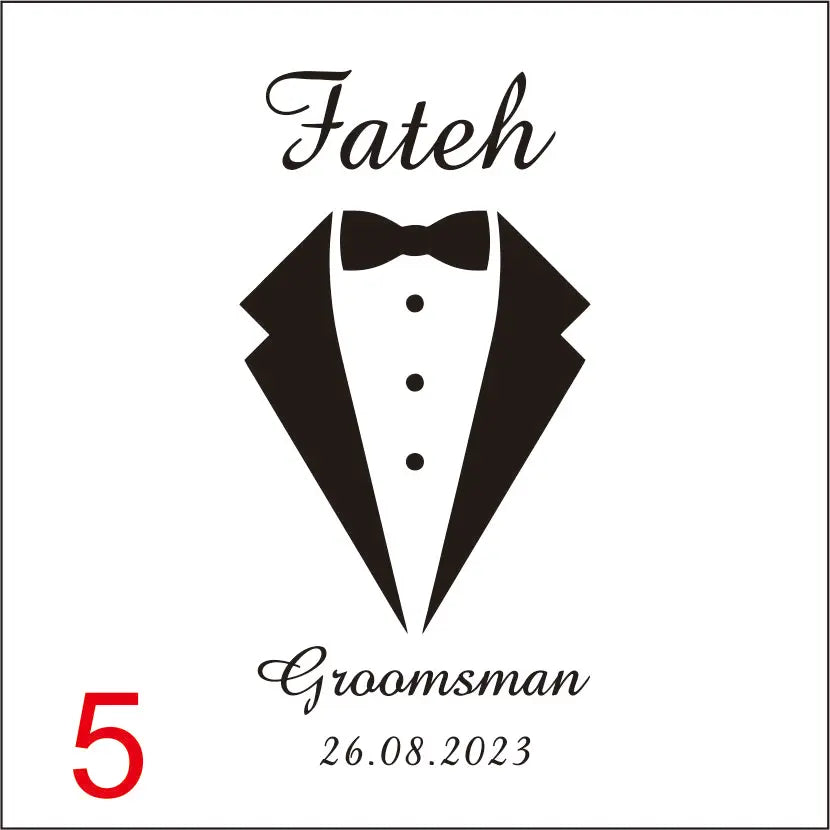 Personalized Logo Leather Hip Flask Set Birthday Father's Day Gift Custom 6oz Flask Wedding Favors Groom Groomsman Best Man Gift