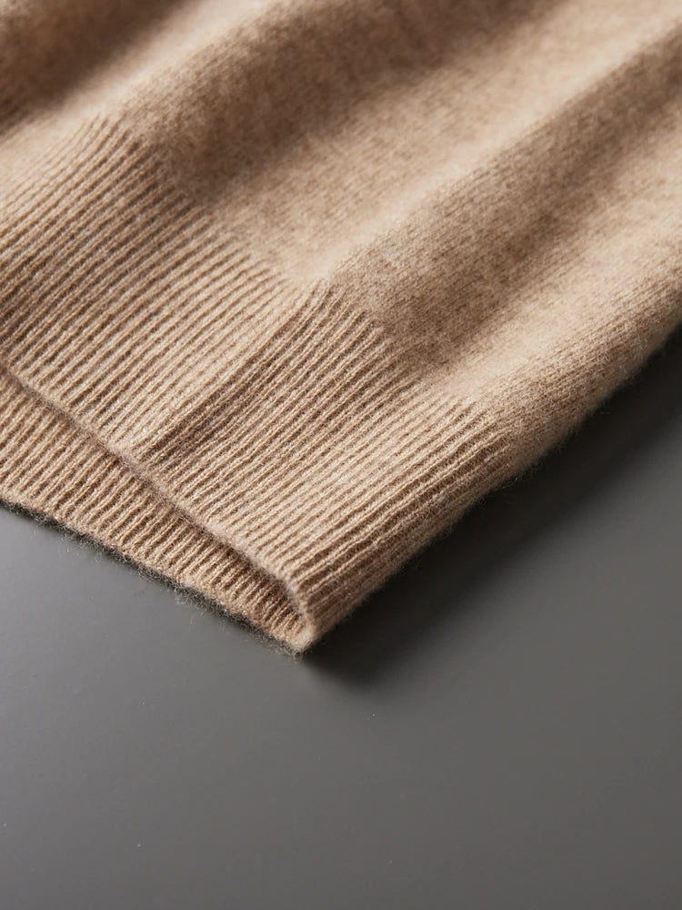 High Quality Men's Hoodies Spring Autumn Pullover Sweater Smart Casual 100% Merino Wool Knitwear Comfort Korean Popular Clothes