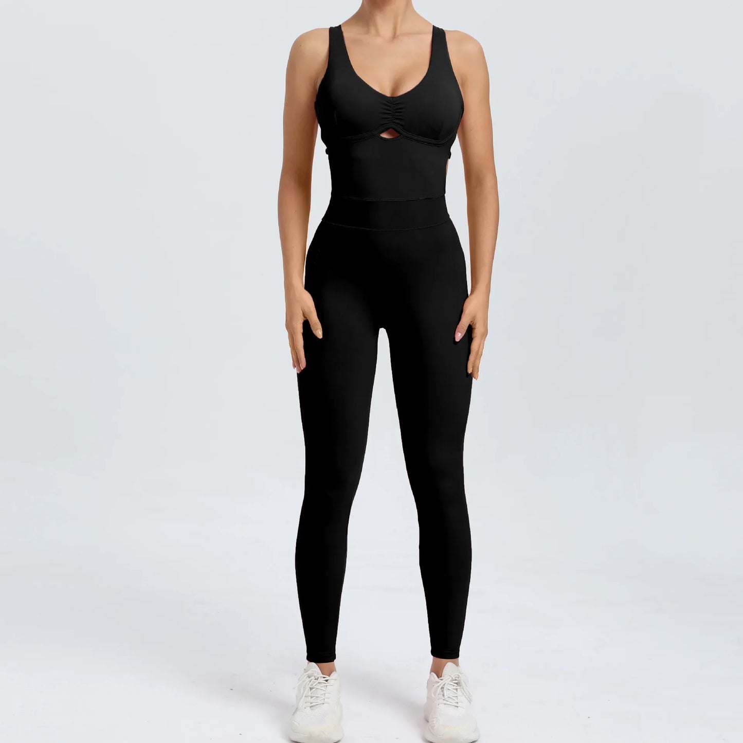 Sexy Cross Backless Scrunch Sport Jumpsuits Monkeys Women Sportswear One Piece Gym Yoga Workout Clothing Female Fitness Overalls