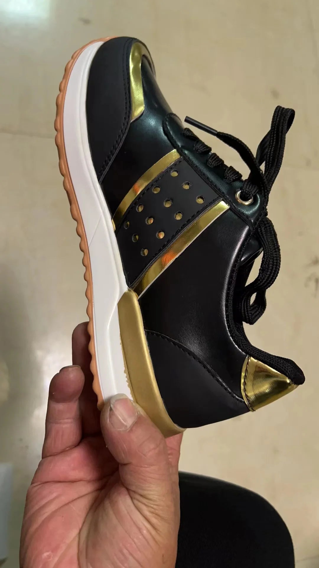 2023 Women Sneakers Platform Shoes Leather Patchwork Casual Sport Shoes Ladies Outdoor Running Vulcanized Shoes Zapatillas Mujer
