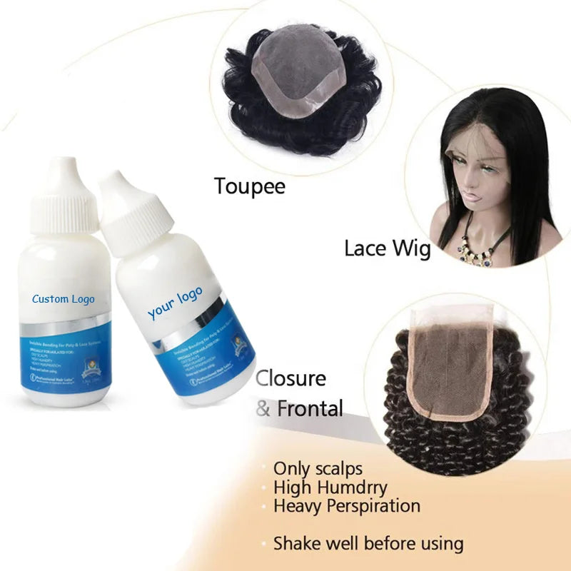Lace Front Wig Glue Extra Hold Waterproof 38ml Super Bonding Adhesive Glue For Wig Cap 1Pcs Hair Glue Hair Styling Tools 1.3Oz