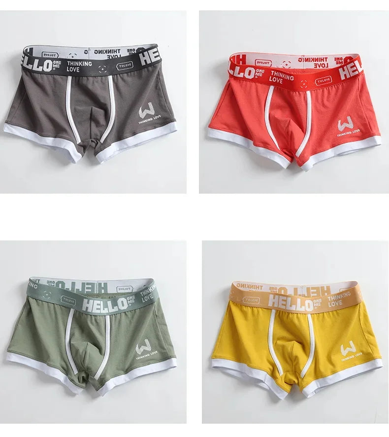 Men Panties Cotton BoxerShorts Man Underwear Mens Boxers Breathable U Convex Male Underpants Sexy Plus Size cuecas calzoncillos