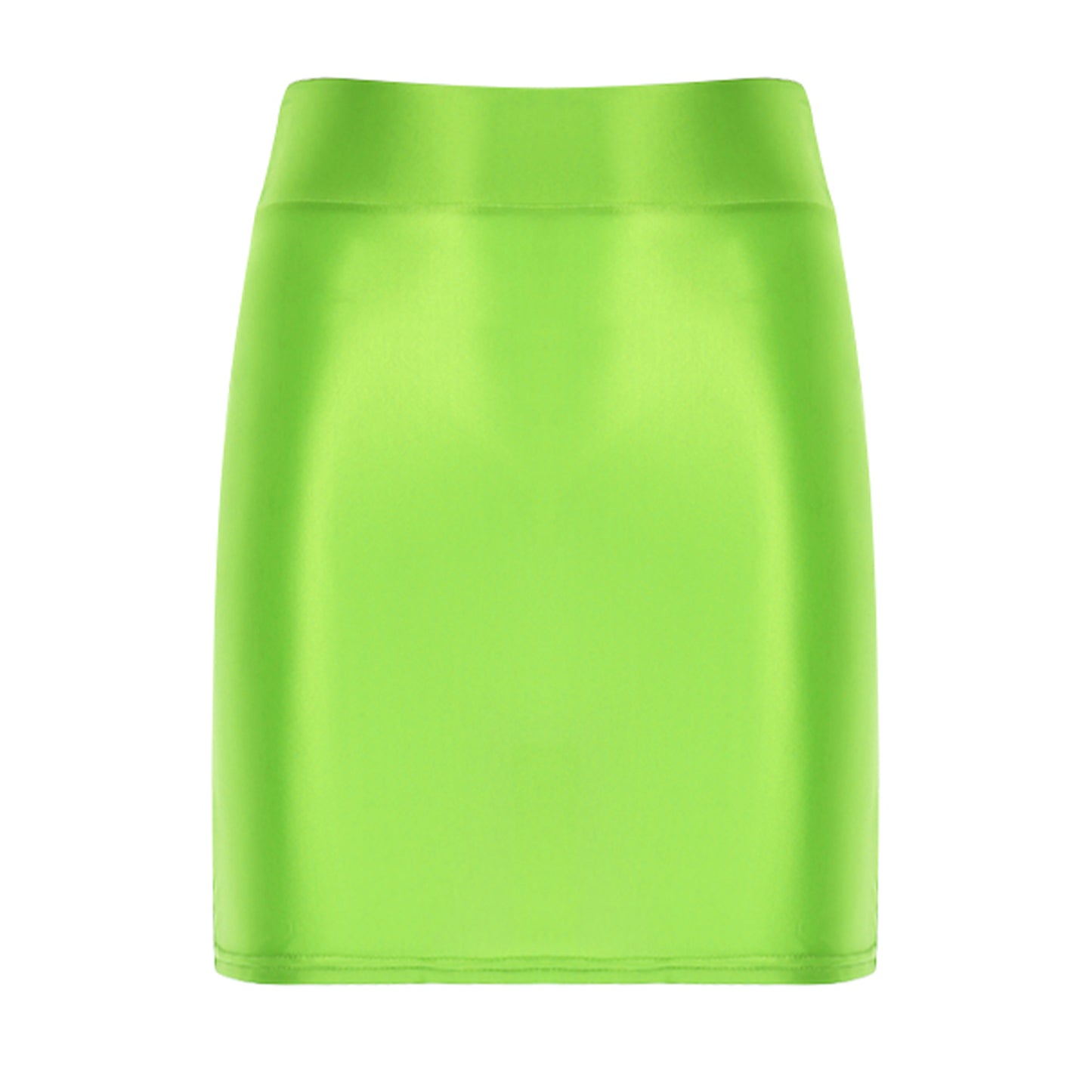 Womens Glossy Mini Skirts Solid Color Shiny Low Rise Elastic Waistband Pool Party Nightclub Ruffled Skirt Bikini Cover Ups