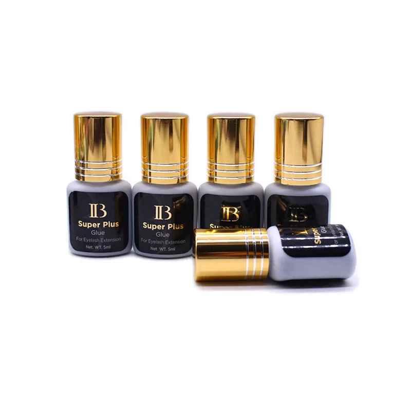 5/10 Bottles IB Super Plus Glue for Eyelash Extensions Original IBeauty Gold Cap Black Glue False Lash Adhesive Makeup Tools