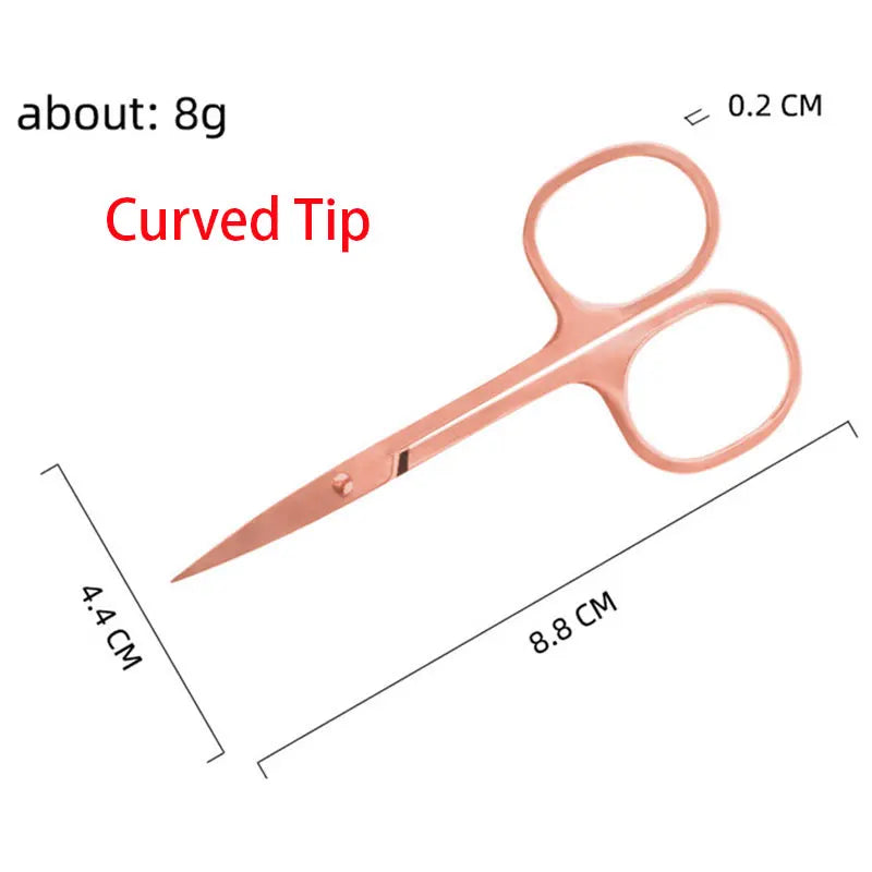 Eyebrow Scissor Makeup Eyelash Trimmer Nose Facial Hair Remover Multifunctional Scissors Stainless Steel Nail Cuticle Tools