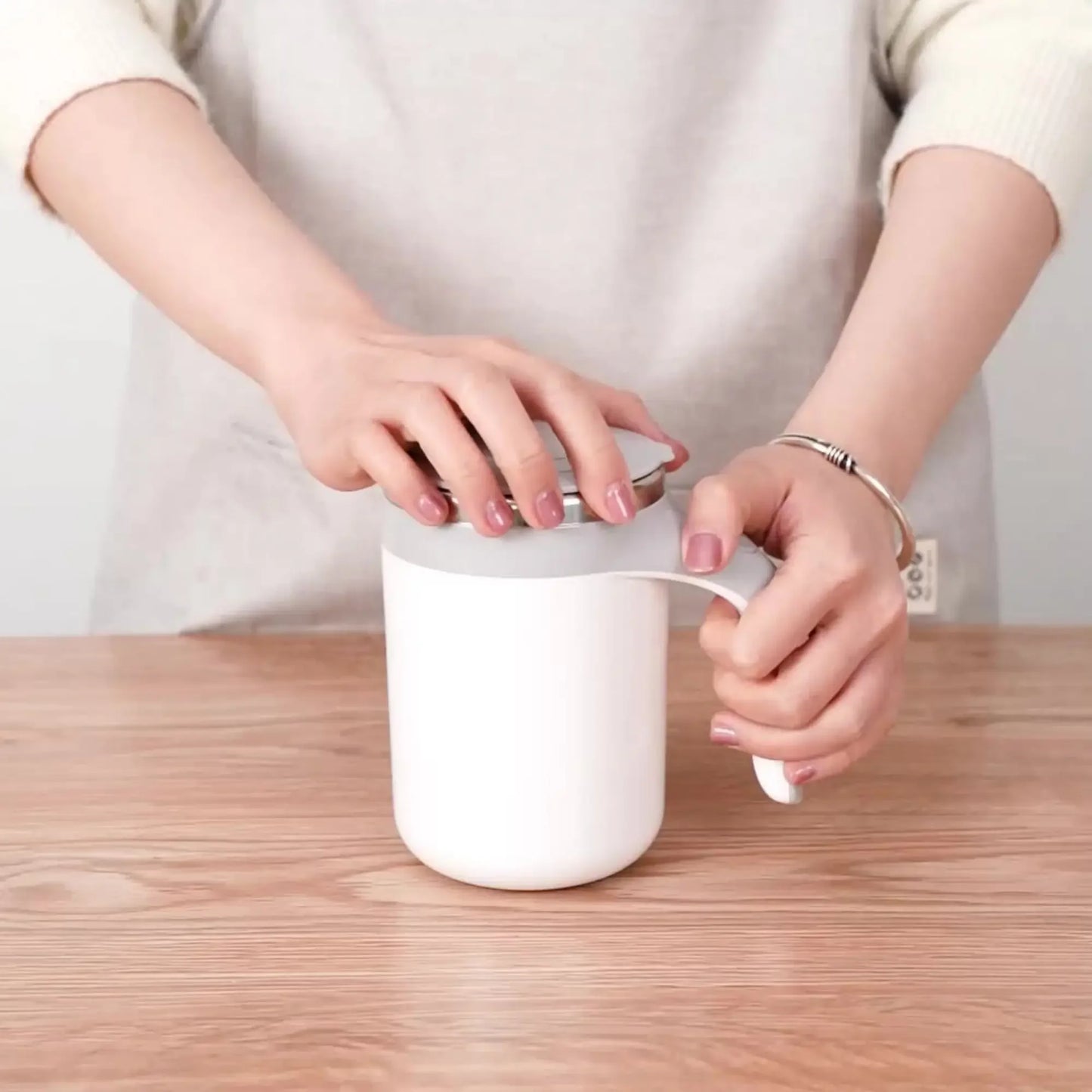 Portable Automatic Stirring Cup Mug Rechargeable Coffee Electric Stirring Stainless Steel Magnetic Rotating Blender Stirring Cup