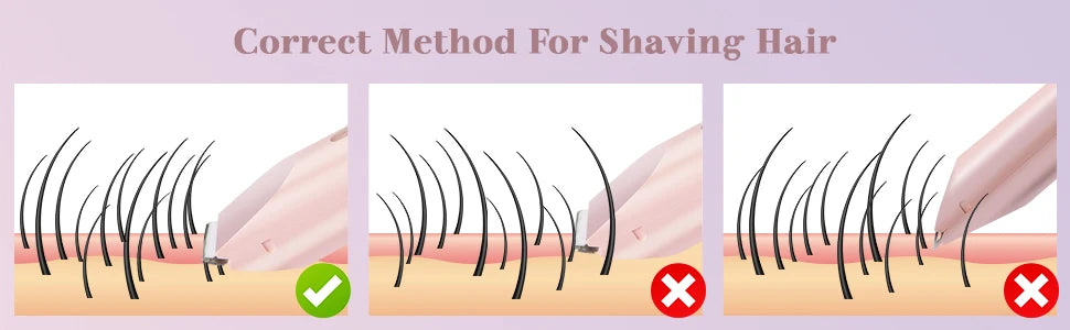 Electric Shaver for Women Waterproof Wet & Dry Hair Razors 2 in 1 Double Head Dual Bikini Hair Trimmer Detachable Head Shaver