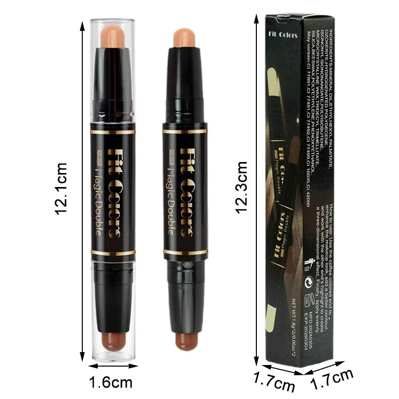 Double-ended Dual-purpose High-light Trimming Stick Three-dimensional Contour Nose Shadow Facial Shape Pencil Face Makeup Stick