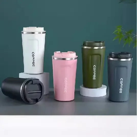 Coffee Tumbler Double Wall Stainless Steel Insulated Travel Mug for Hot Cold Drinks Sleek Design Portable Outdoor Cup
