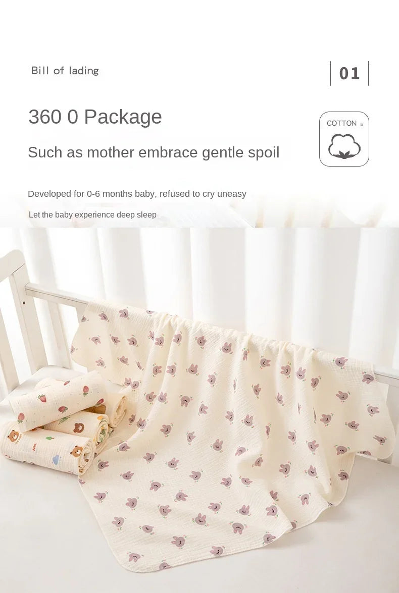 80x80cm Baby Receive Blanket for Newborn Cotton Muslin Swaddle Blanket Bedding Infant Bath Towel Baby Items Mother Kids