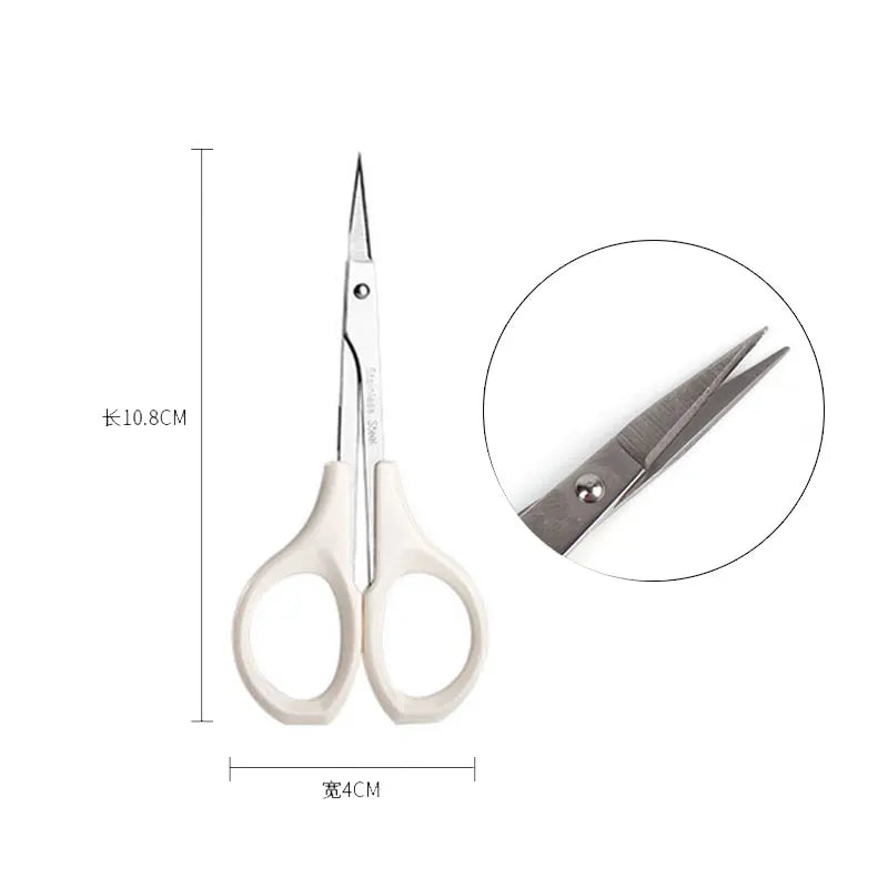 Eyebrow Scissor Makeup Eyelash Trimmer Nose Facial Hair Remover Multifunctional Scissors Stainless Steel Nail Cuticle Tools