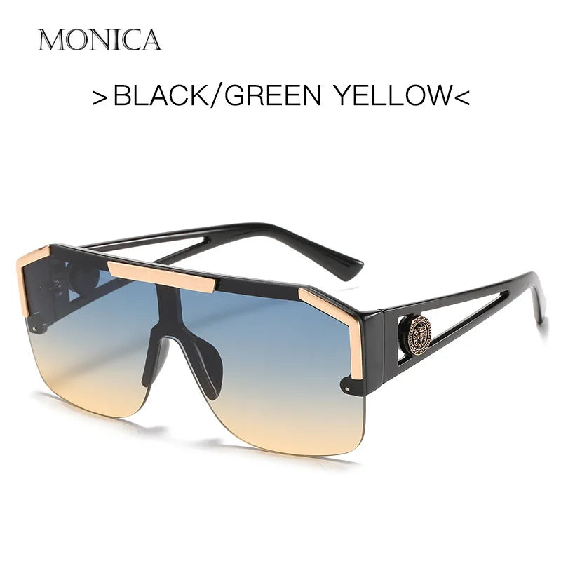 Luxury Oversized Men Sunglasses Brand Designer Sun Glasses For Women Fashion Gradient Square Shades