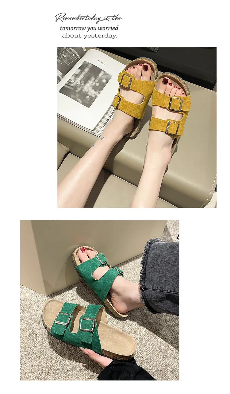 Litfun Fashion Clogs Sandals For Men Woen Summer Cork Footbed Outdoor Beach Slippers Orthopetic Mules Sandal With Arch Support
