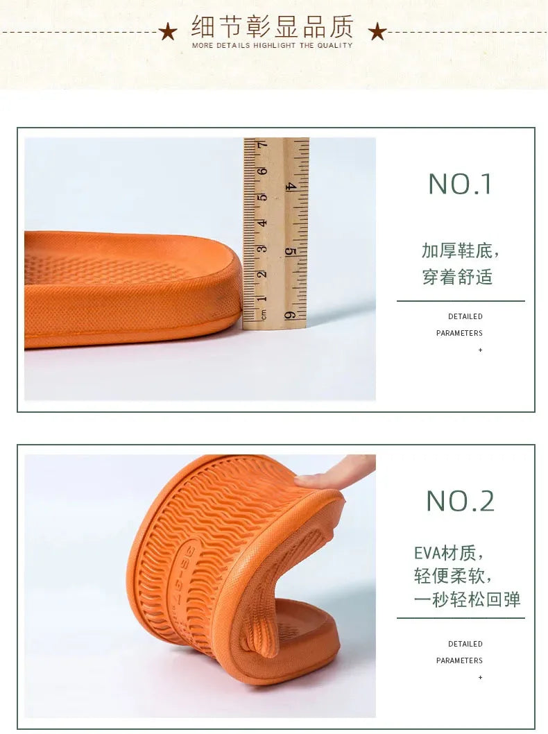 Fashion Home Slippers for Men's Women's EVA Lightweight soft sole slipper Indoor Y2k Casual Bathroom Anti-Slip Sandal Flip-Flops