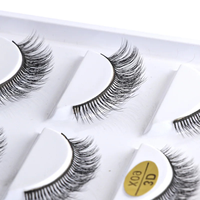 3/5 Pairs Fake Lashes Natural Long False Eyelashes Extension Fluffy 3D Mink Lashes Wispy Strip Eyelashes Makeup Tools maquillaje