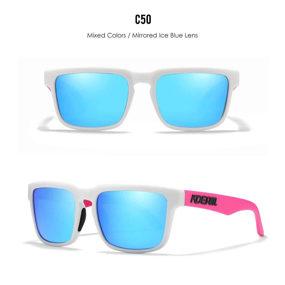 KDEAM Brand Hot Selling Square Polarized Men Sunglasses Brief And Fashion Design Leisure Women Shades Fishing Driving Glasses